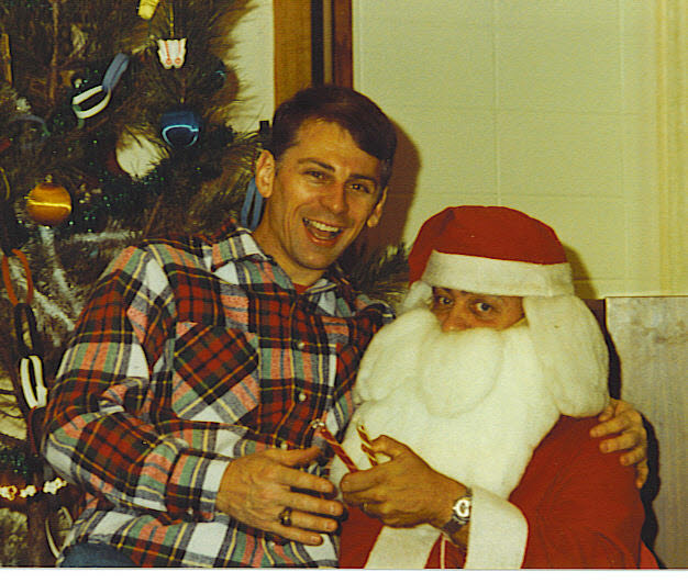 37/64 John with Santa, Christmas 1980