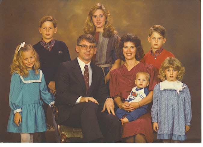 16/28 John and Dianne with Georgia, Jacob, Joshua, Jessica, Jenny, and Joseph in 1984