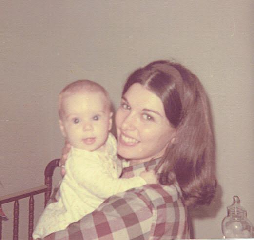 4/28 Dianne and baby Georgia in 1969